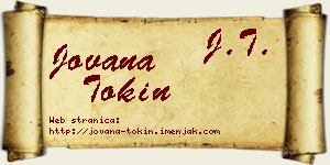 Jovana Tokin vizit kartica